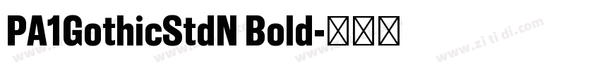 PA1GothicStdN Bold字体转换